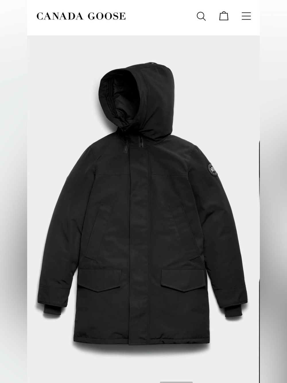 Canada Goose Langford Parka Black Label  Men’s L Down Coat Winter Jacket NWT